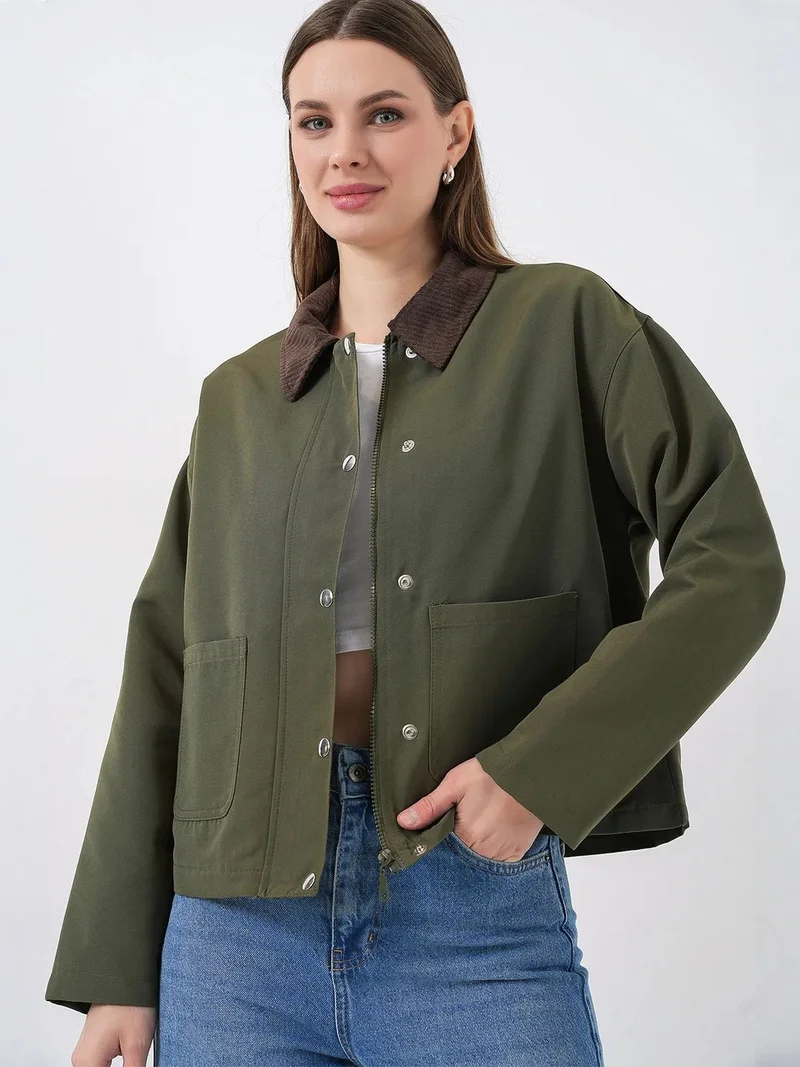 بيغ دارت BDART Gabardine Buttoned Jacket with Pockets
